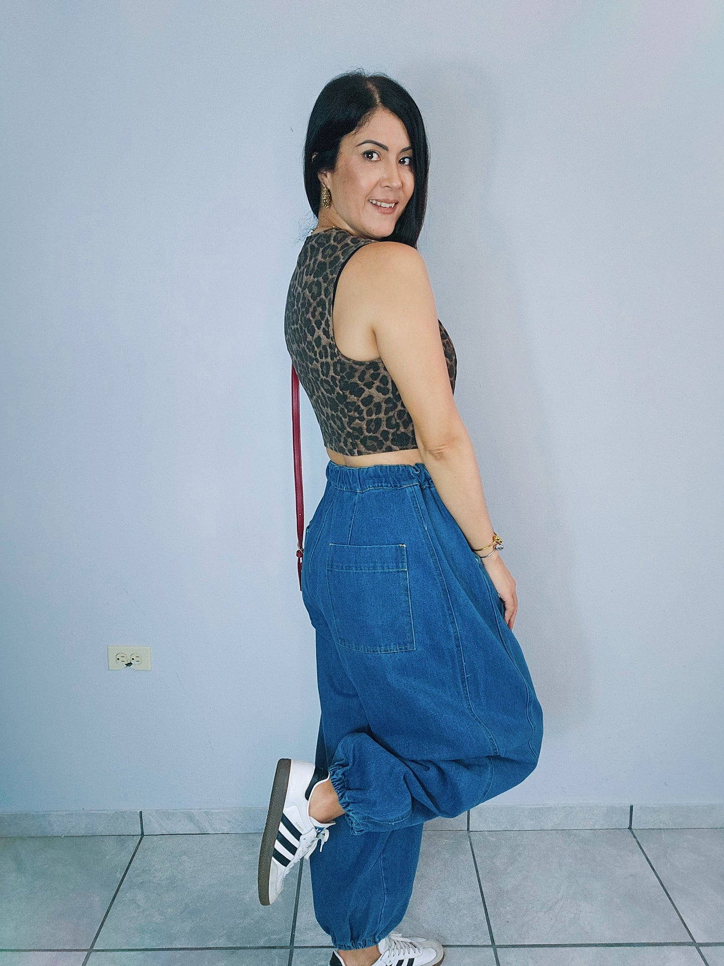 Leopard Denim Vest 🤎