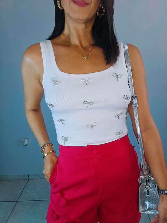 "Eres única" Bow Top