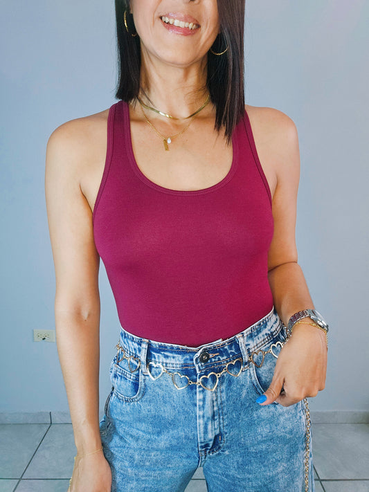 Burgundy Bodysuit