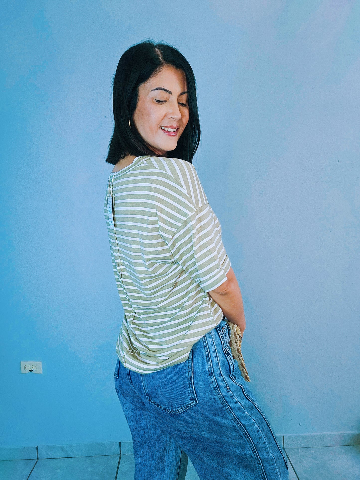 Oversized Olive Blouse