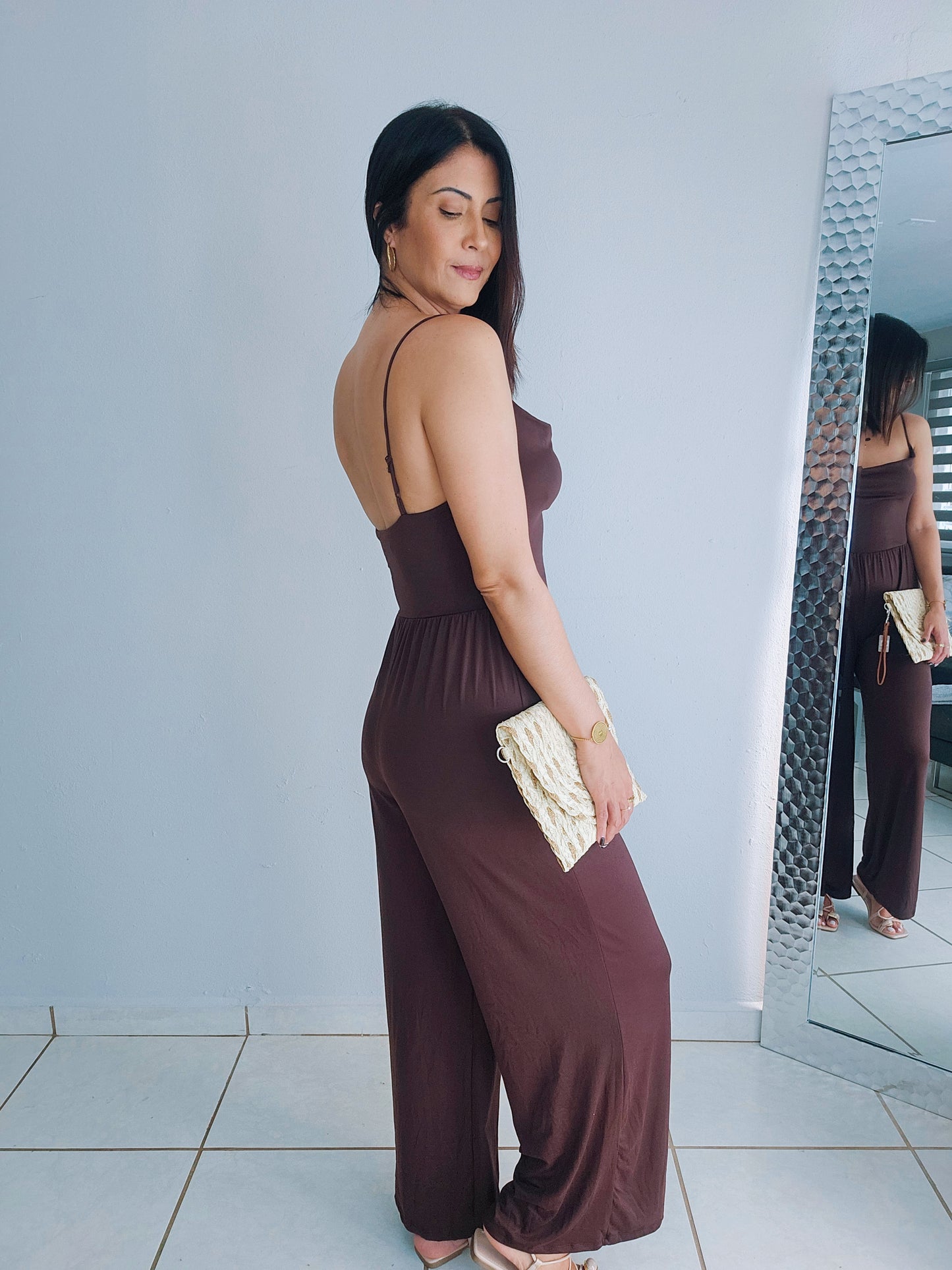 Kamila Coffe Jumpsuit