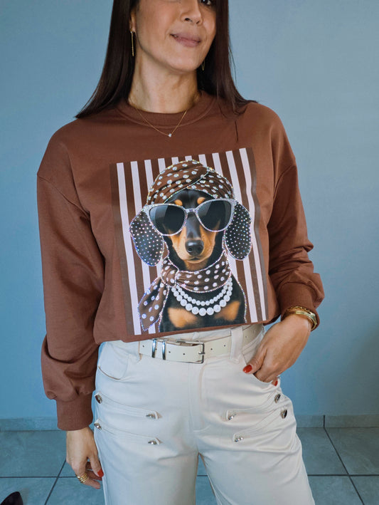 Doggie Camel Sweater