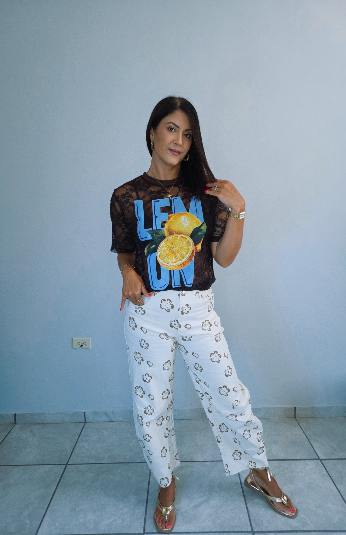 Creamy Denim Barrel Pant
