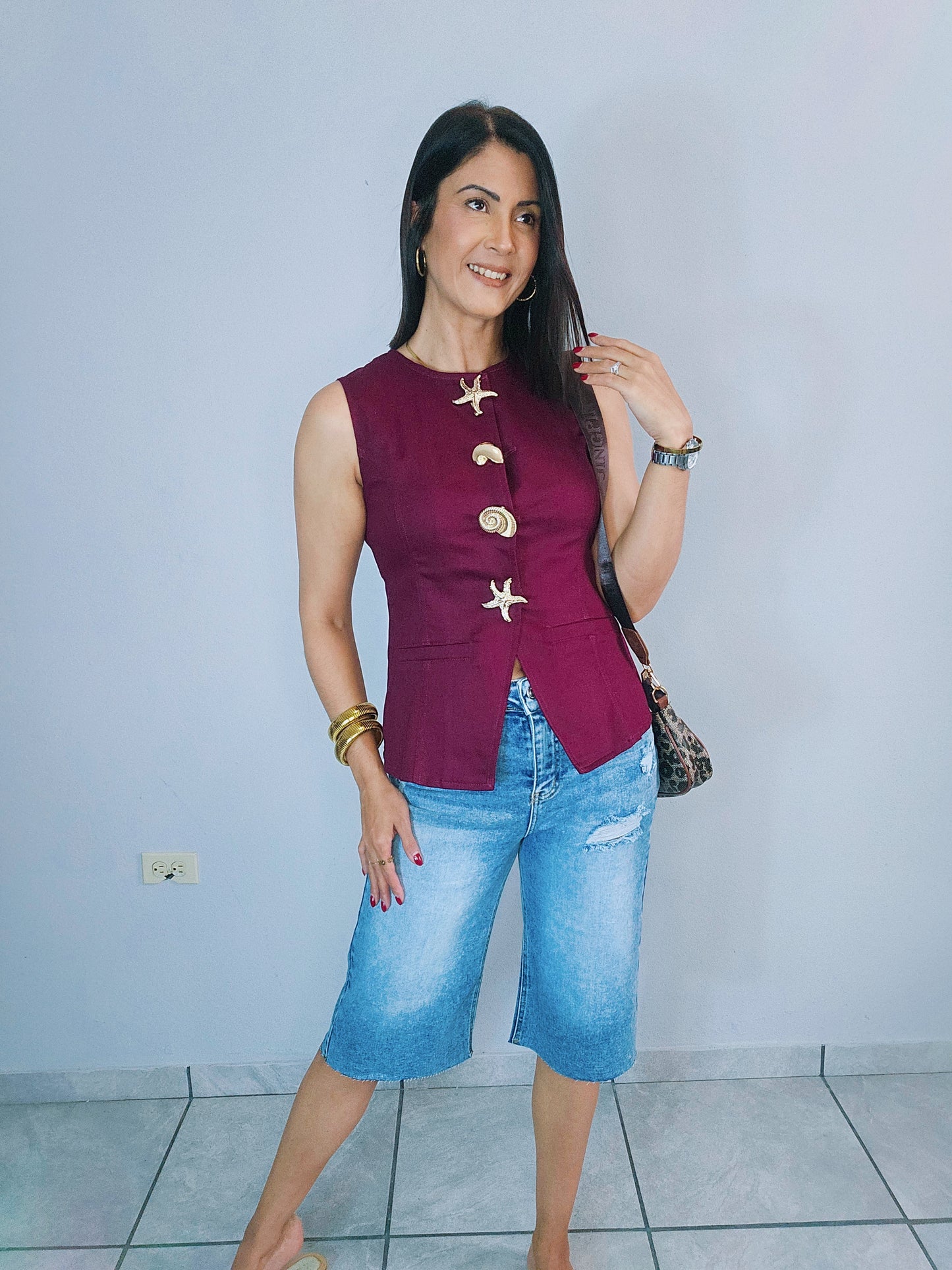 Burgundy Detail Shirt