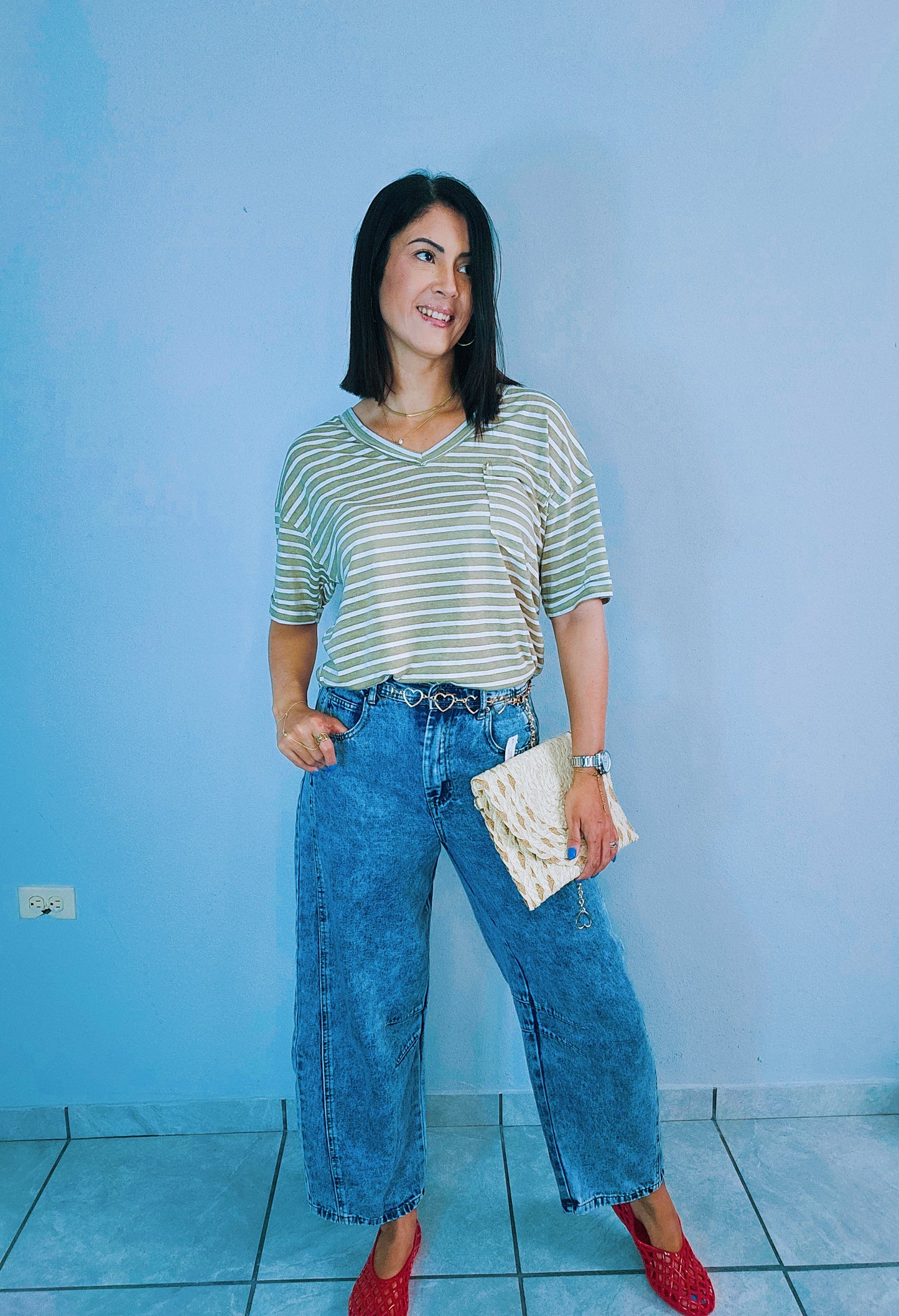Oversized Olive Blouse