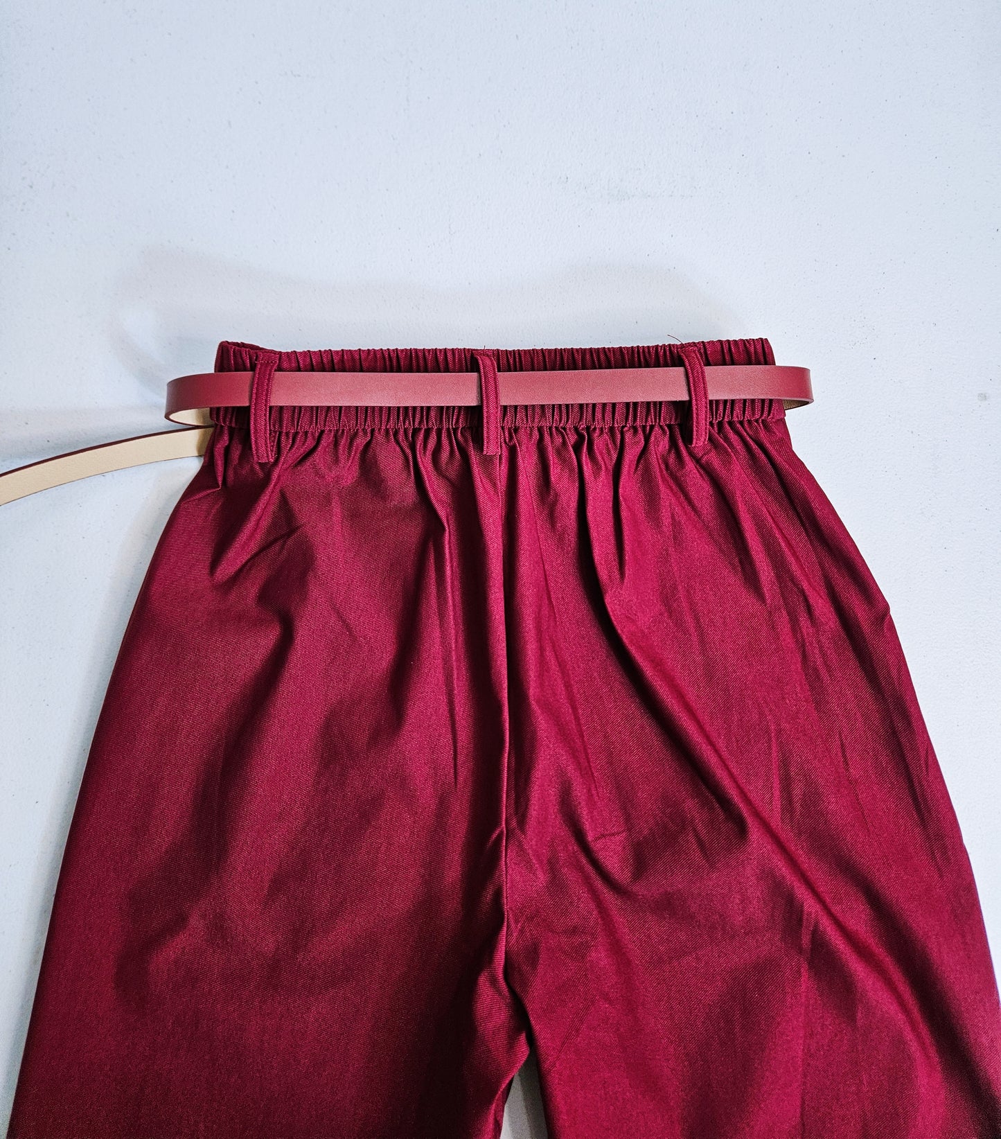 Burgundy Pant with belt ✨️