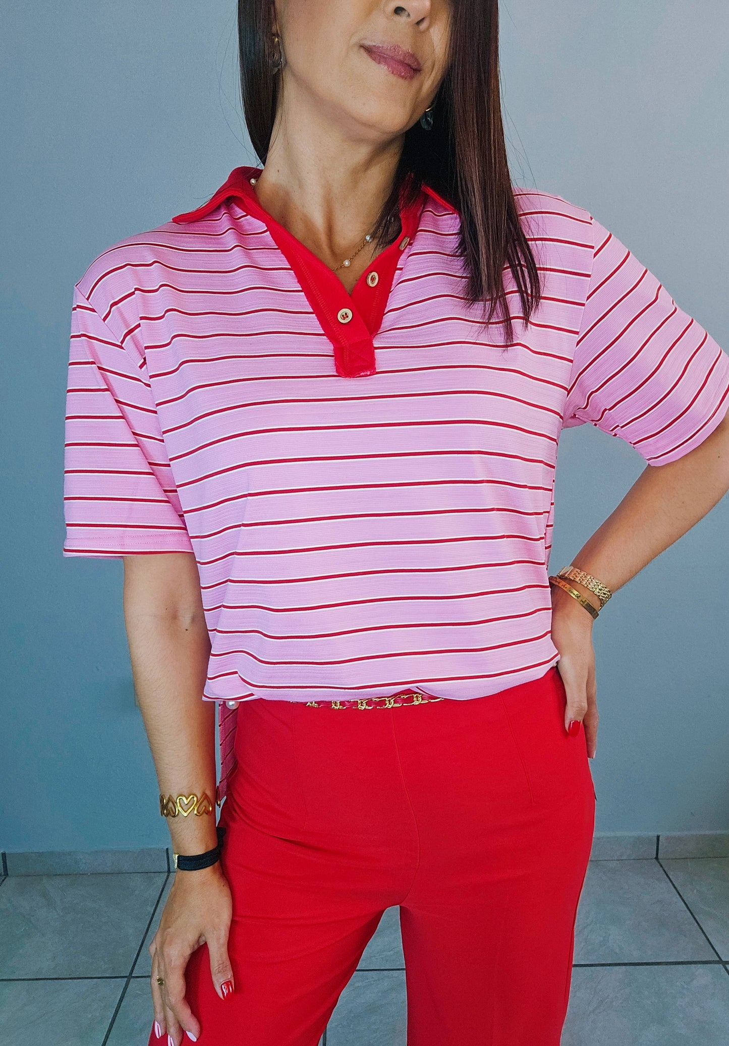 Pink Mix Polo