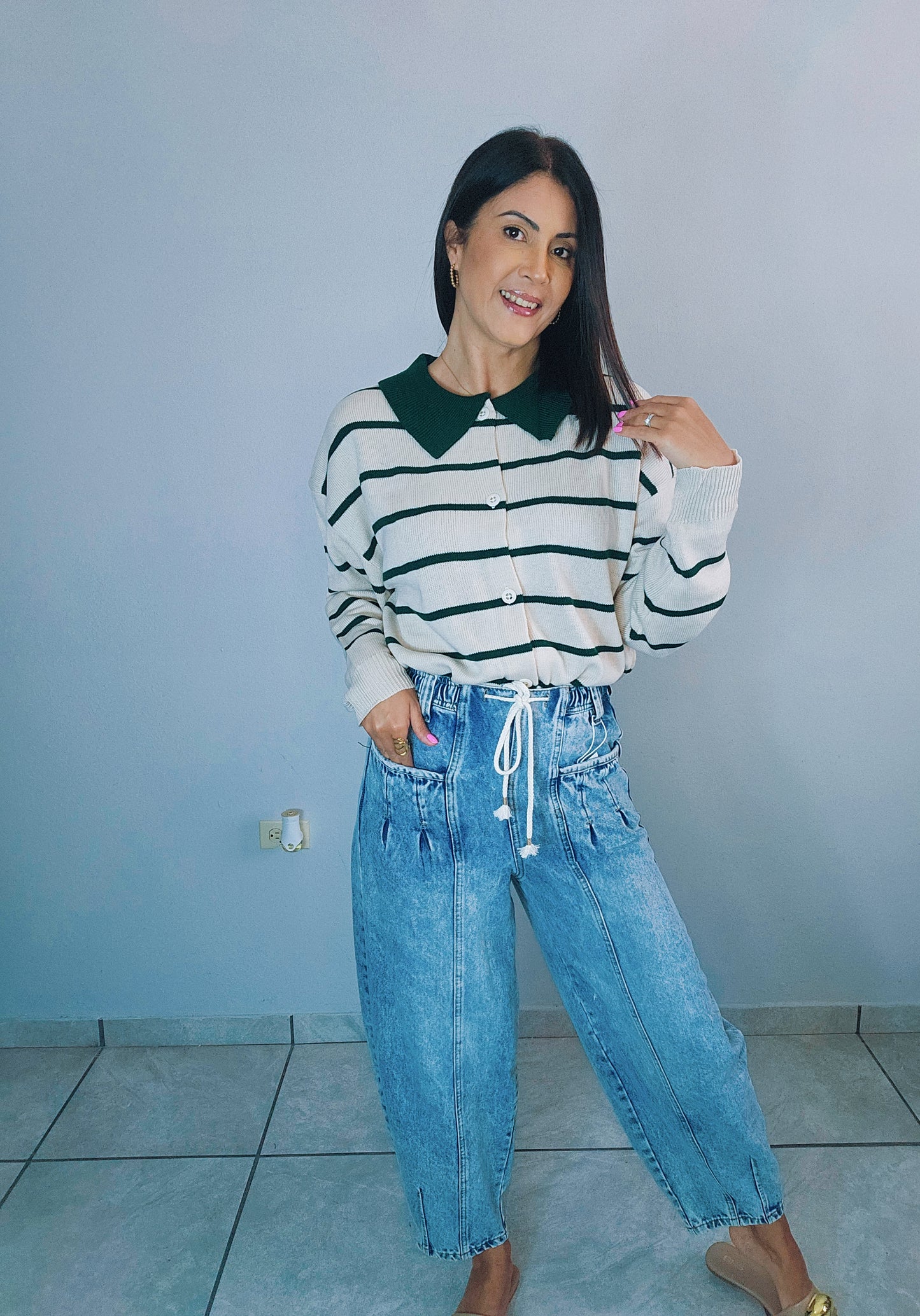 Susana Oversized Green Sweater