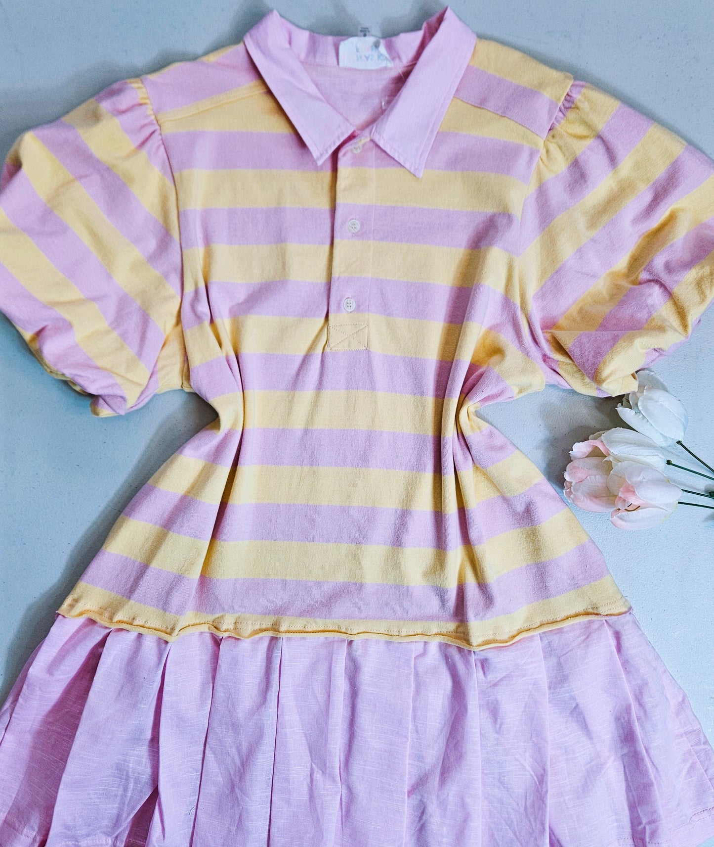 Pink/Yellow Polo Dress