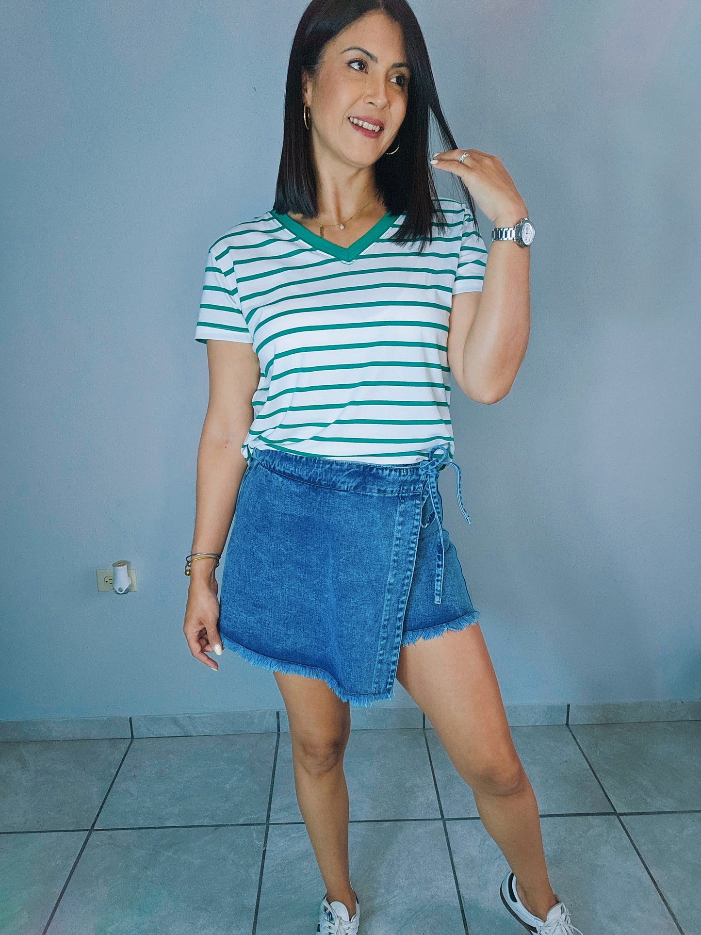 Wash Denim Skort