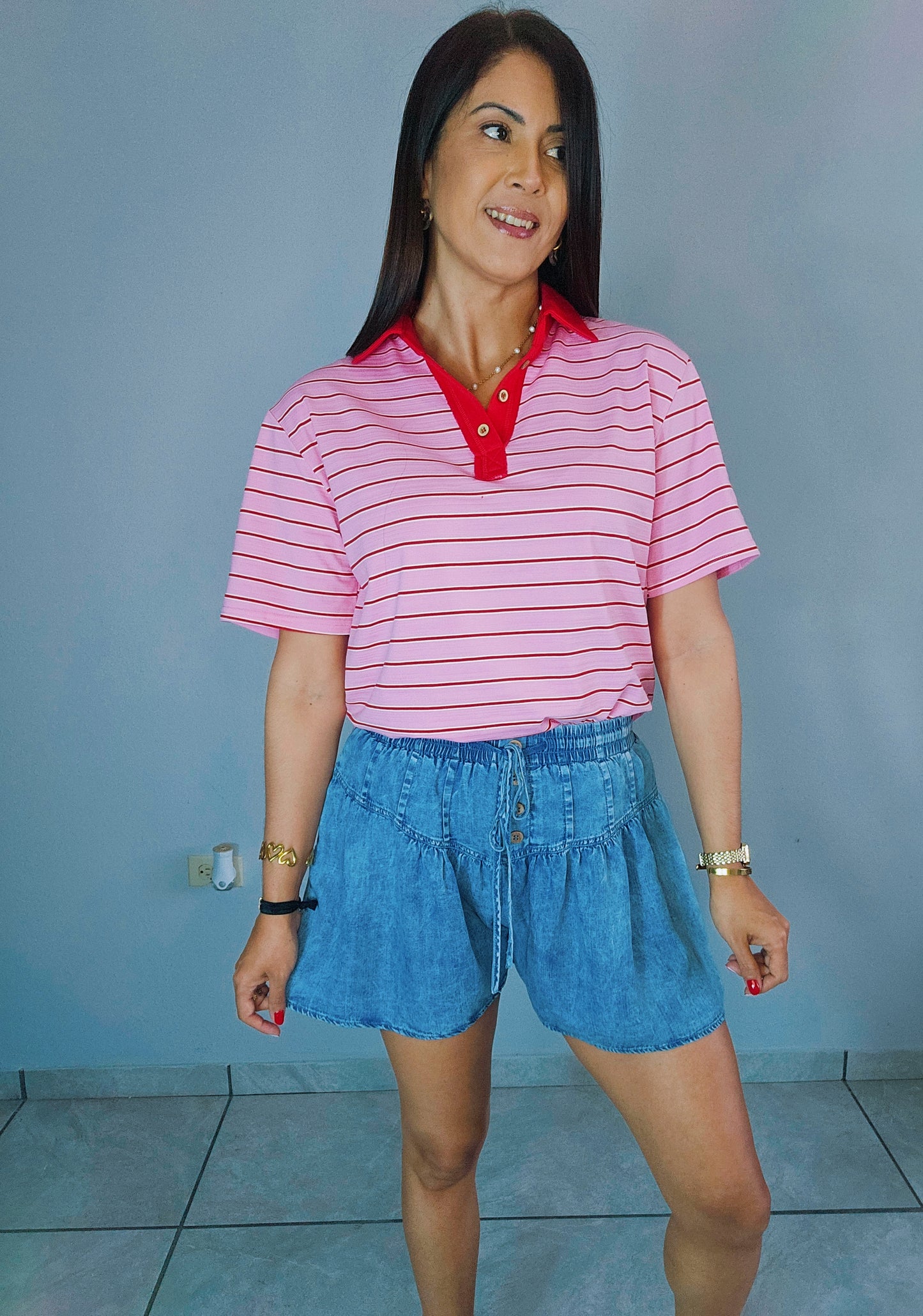 Pink Mix Polo