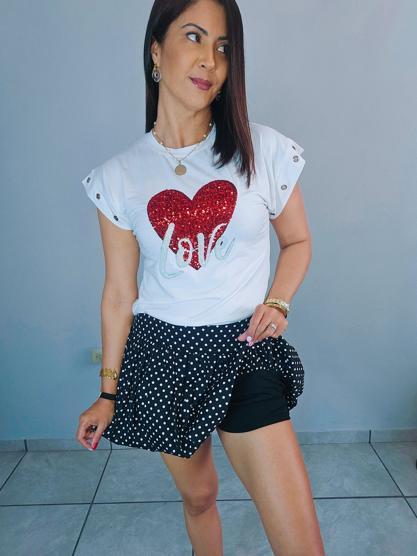 Polka Dot Falda pantalón