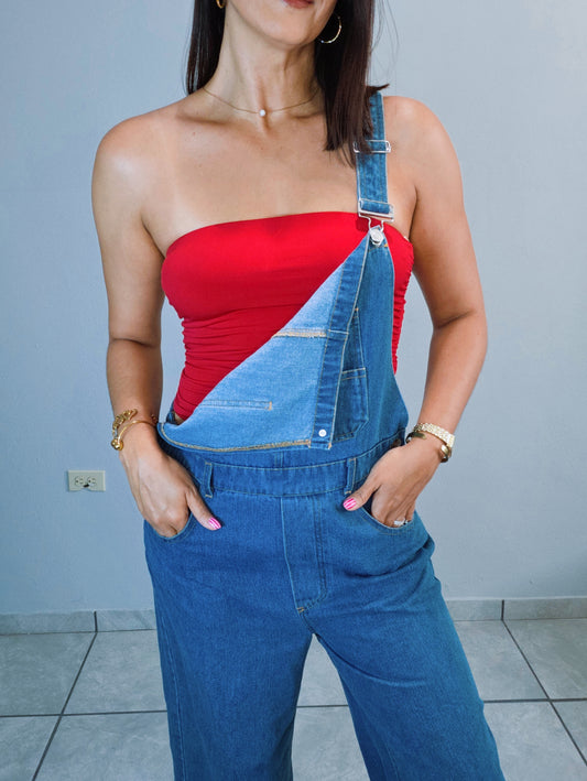 Red tube top