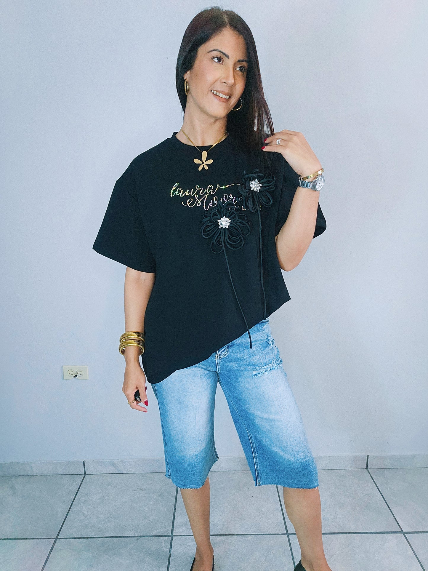 Embellished Oversized Tshirt