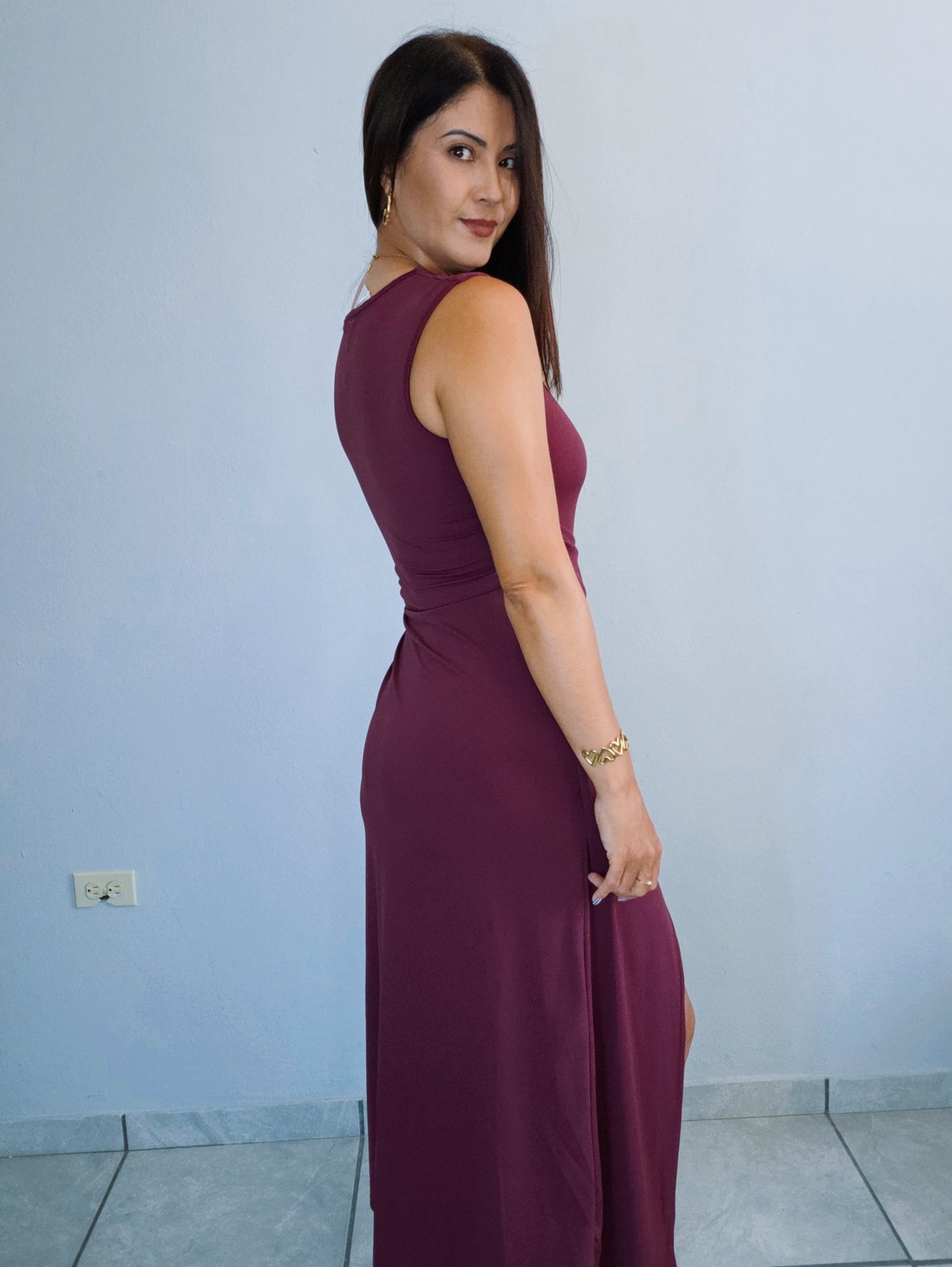 Velvet Burgundy Dress