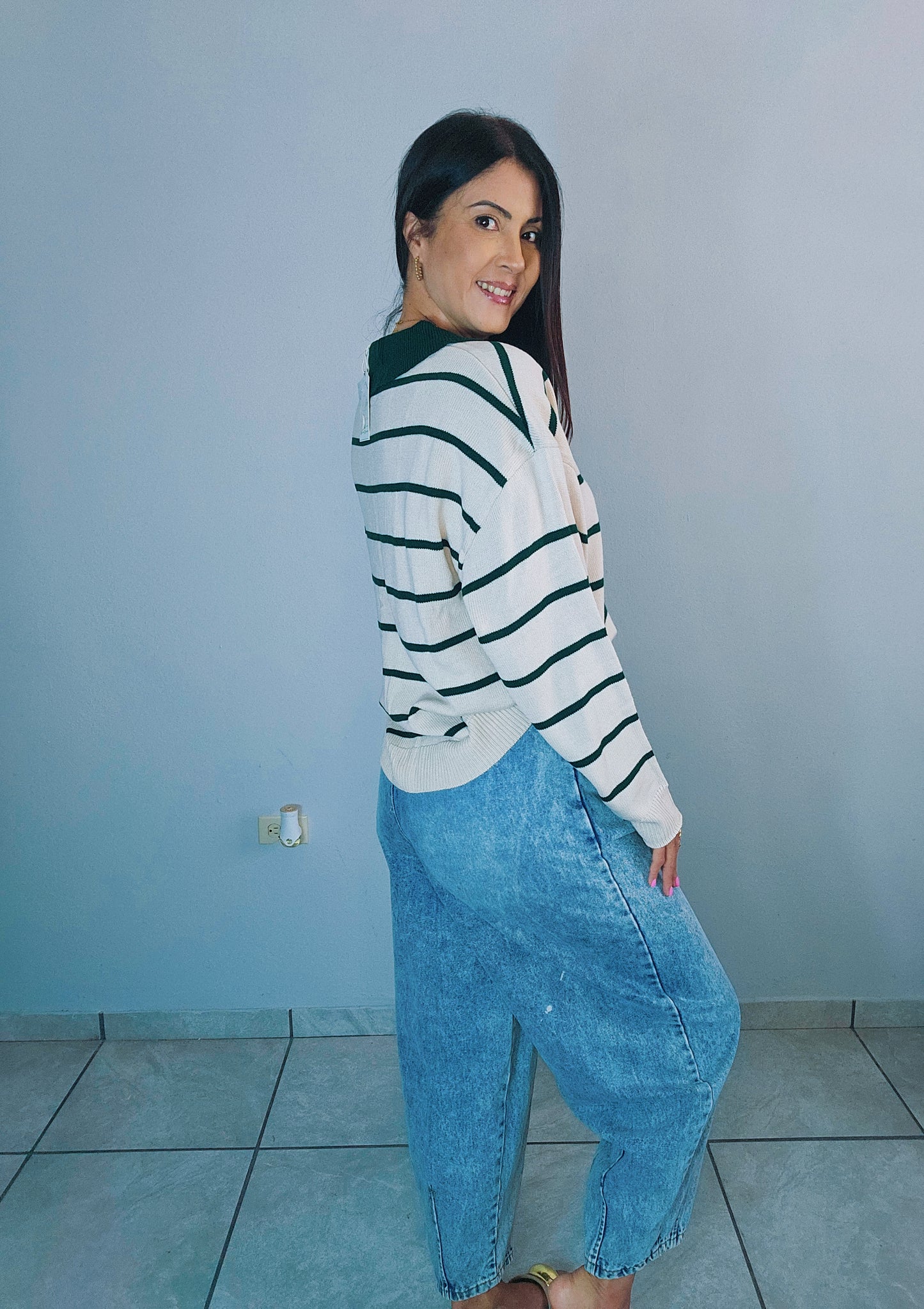 Susana Oversized Green Sweater