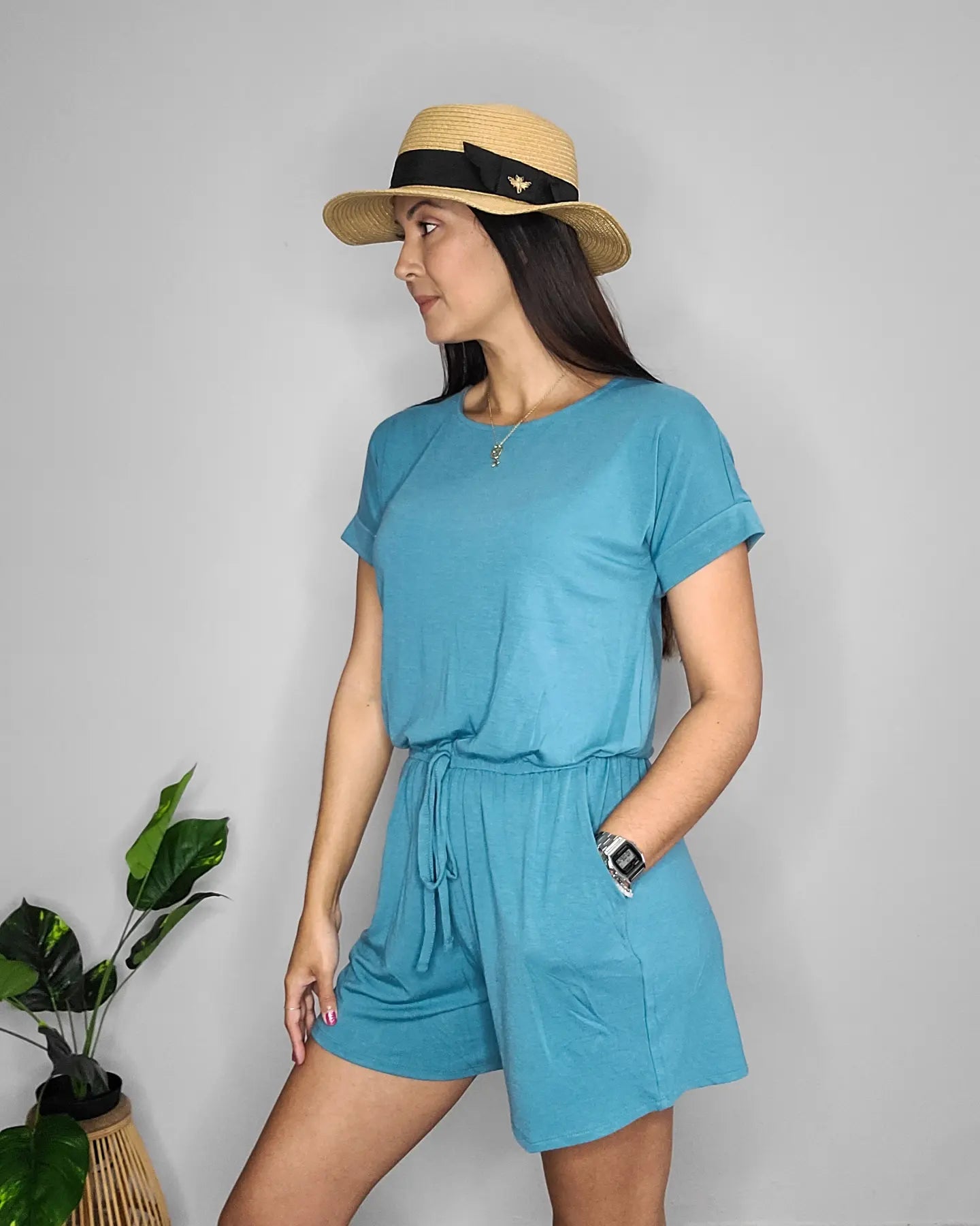Teal Romper